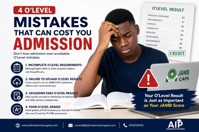 O'Level Mistakes That Can Cost You Admission in Nigeria